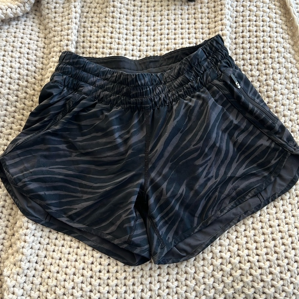 Lululemon Athletic Shorts | Size 6 | Black and Grey Zebra Print